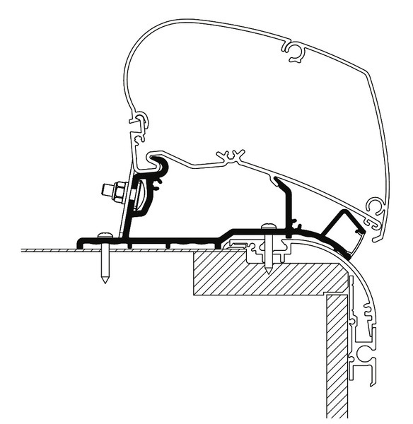 THULE Adaptér pro markýzu Omnistor, Eriba Nova 2020, 425cm