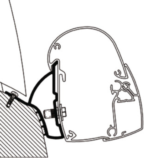 Adaptér pro markýzu Thule Omnistor 5102 VW T5/T6 Minivan RHD