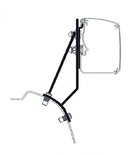 Adaptér pro markýzu Thule Omnistor 3200 pro Ford Transit Custom od roku 2024