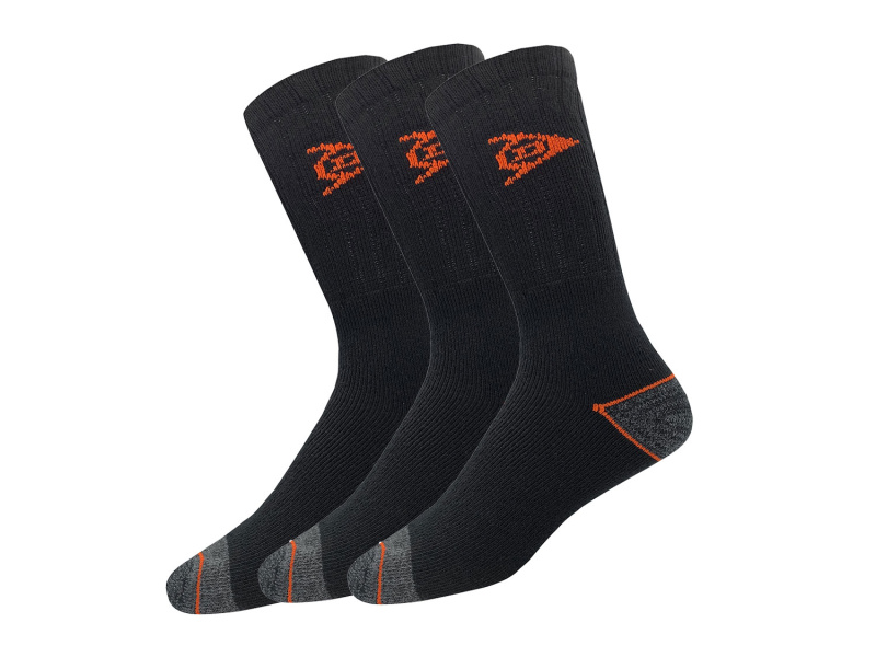 Dunlop Pánské pracovní ponožky, 3 páry (černá, 47/50)