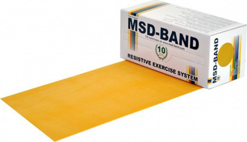 MSD BAND Cvičební pás MSD-BAND 5,5m měkký, žlutý (krabička)