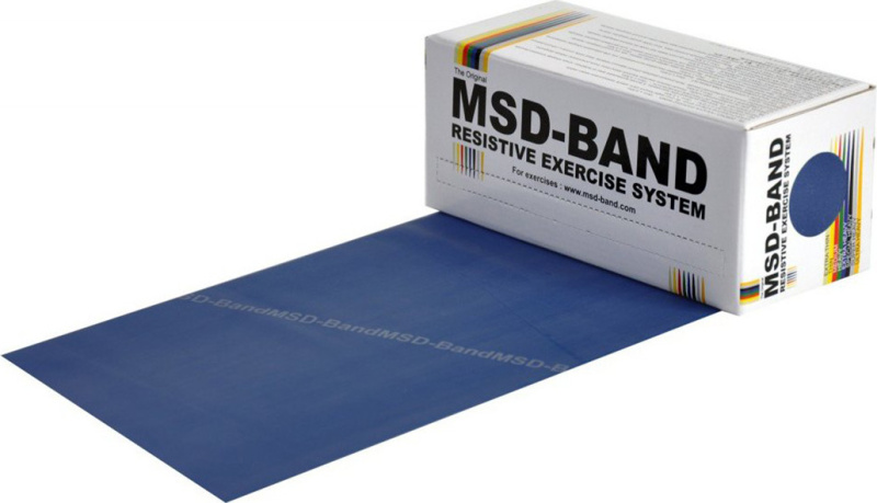 MSD BAND Cvičební pás MSD-BAND 5,5m extra tuhý, modrý (krabička)