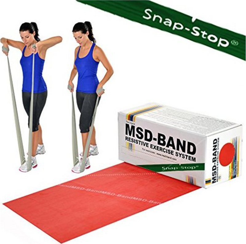 MSD BAND Cvičební pás MSD-BAND Latex Free 5,5m střední, červený (krabička)