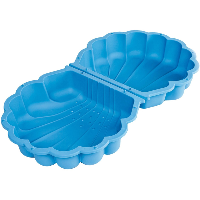 Pískoviště mušle s víkem modré