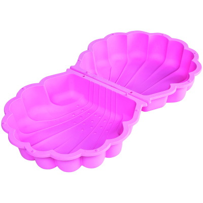 Pískoviště mušle s víkem růžové