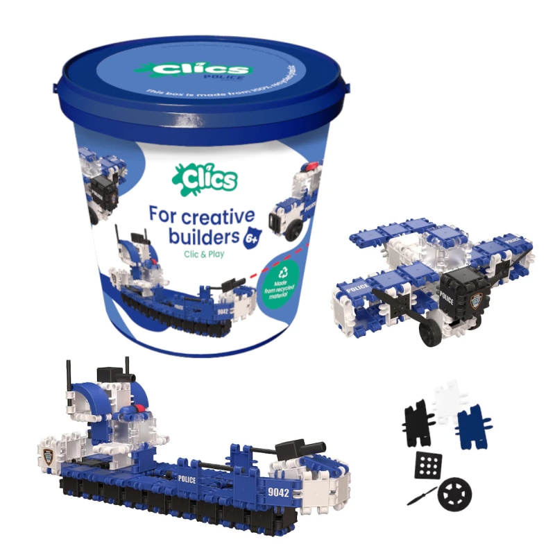 Clics kostičky 8 v 1 ve vědru, 155 dílků