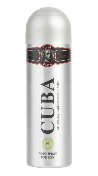 Cuba Black deodorant ve spreji pro muže 200 ml