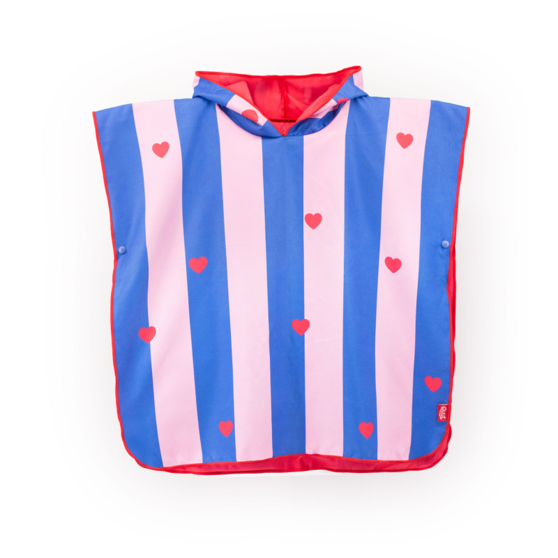 Quut dětské plážové pončo Cherry red