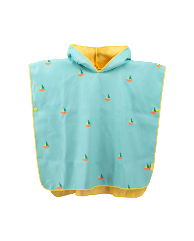 Quut dětské plážové pončo s kapucí banana blue