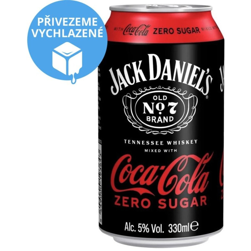 Jack Daniel's Tennessee Whiskey & Coca-Cola Zero alkoholický míchaný nápoj plech 5% obj.