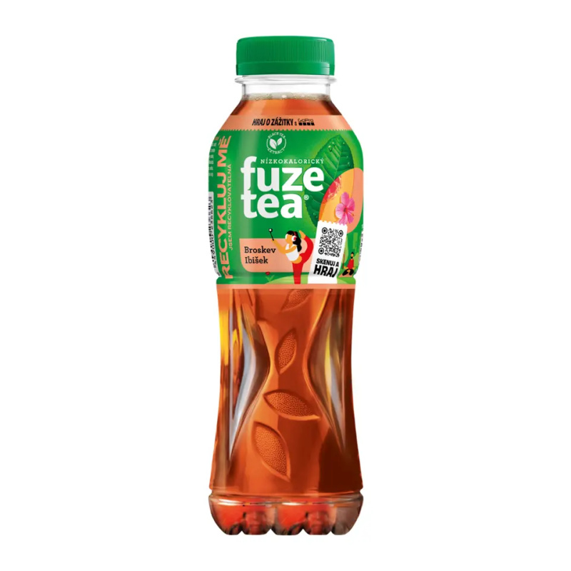 FuzeTea Černý ledový čaj Peach Hibiscus  500 ml