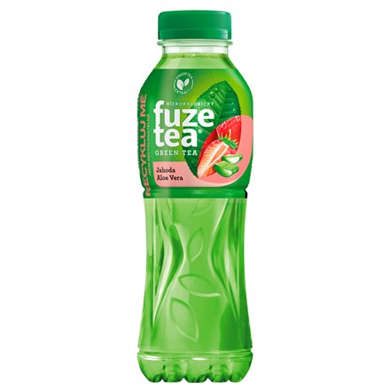 fuzetea Ledový čaj zelený Strawberry & Aloe Vera 12 x 500 ml