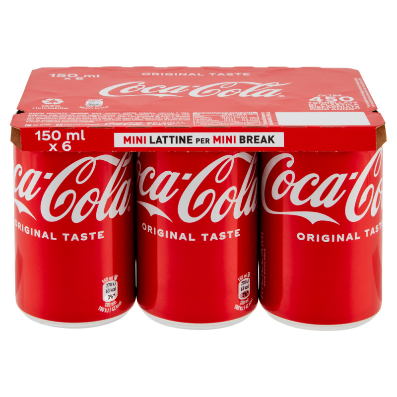 Coca-Cola Lattine plech 6x150ml