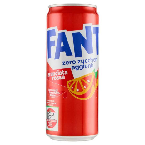 Coca-Cola Fanta Aranciata Rossa Igp Zero Lattina 330ml
