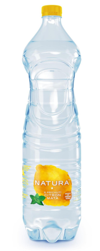 Ochucená voda Natura - citron a máta, 6x 1,5 l