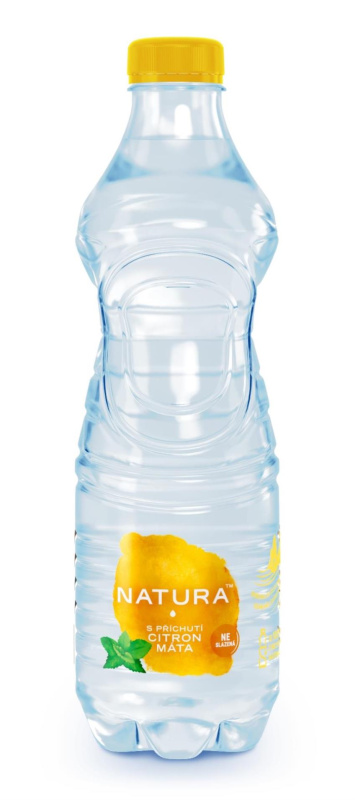 Ochucená voda Natura - citron a máta, 12x 0,5 l