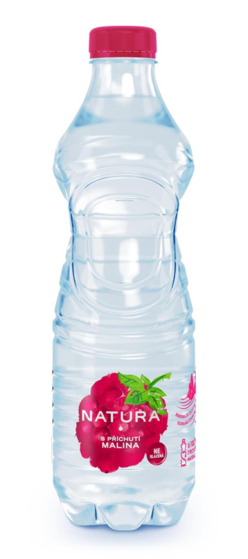 Ochucená voda Natura - malina, 12x 0,5 l