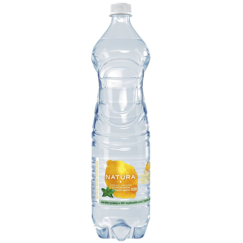 Ochucená voda Natura - citron a máta, 6x 1,5 l