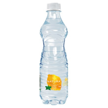 Ochucená voda Natura - citron a máta, 12x 0,5 l