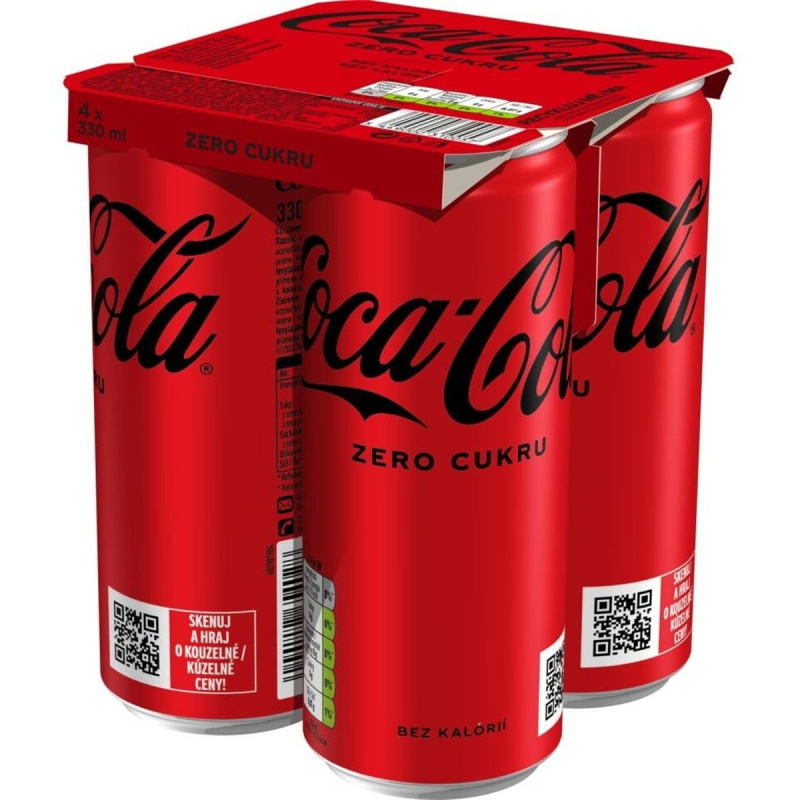 Coca-Cola zero (4x0,33 l) plech