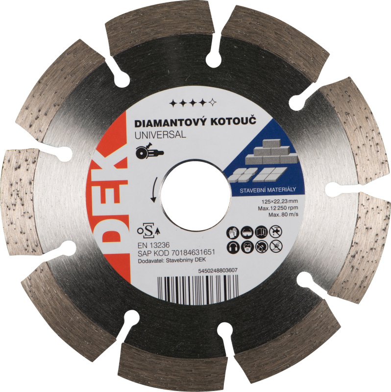 Kotouč řezný DIA DEK UNIVERSAL BLUE 125×22,23 mm