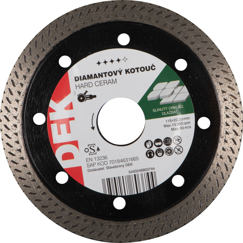 Kotouč řezný DIA DEK HARD CERAM 115×22,23 mm