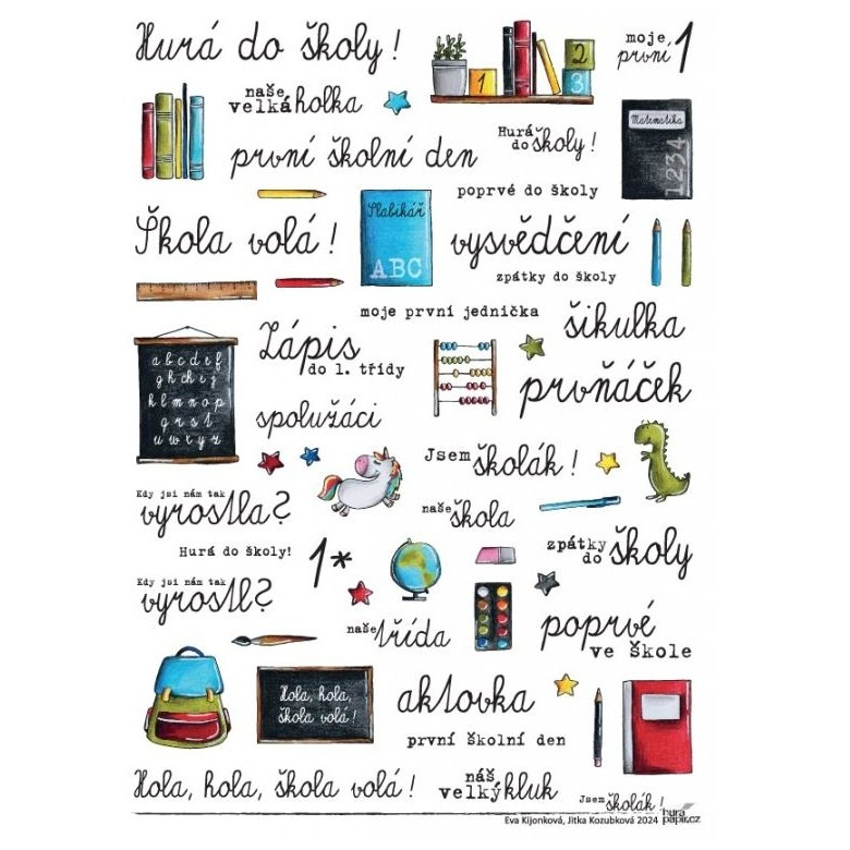 Samolepky A5 - Jsem školák!