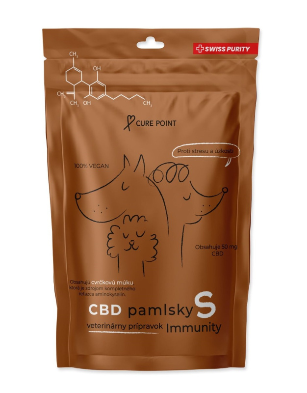 Cure Point CBD Pamlsky Immunity 100g - S (do 10kg)