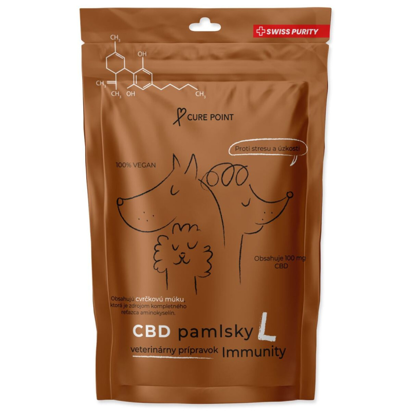 Cure Point CBD Pamlsky Immunity 100g - L (nad 35kg)
