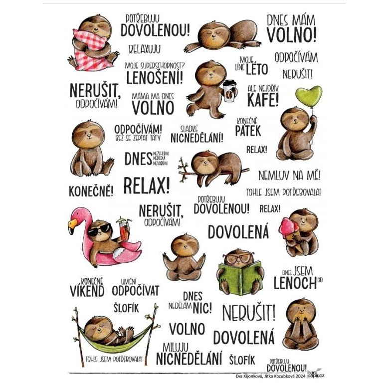 Samolepky A4 - Potřebuji dovolenou!