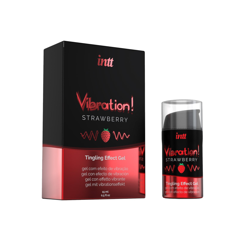 intt Vibration! Tingling effect gel - Strawberry 15 ml