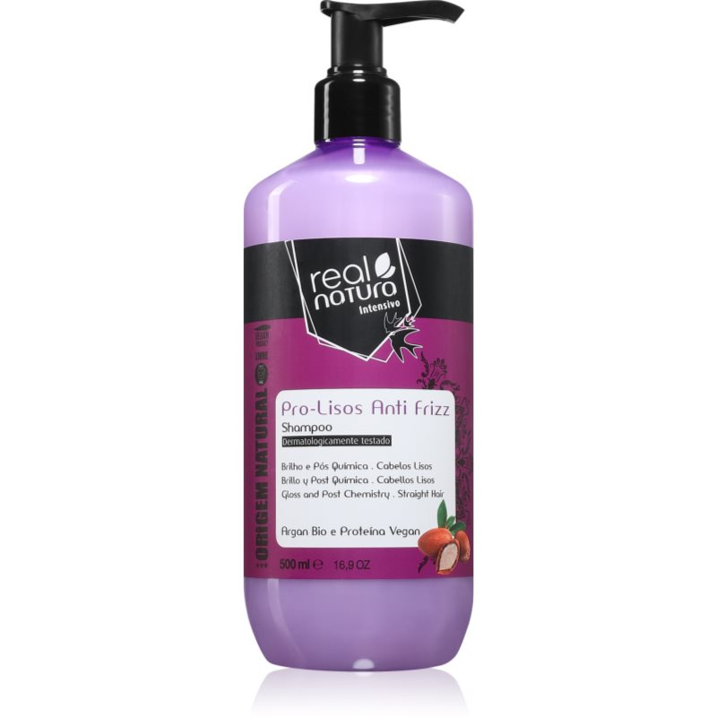 Real Natura Pro - Lisos Anti Frizz šampon proti krepatění 500 ml