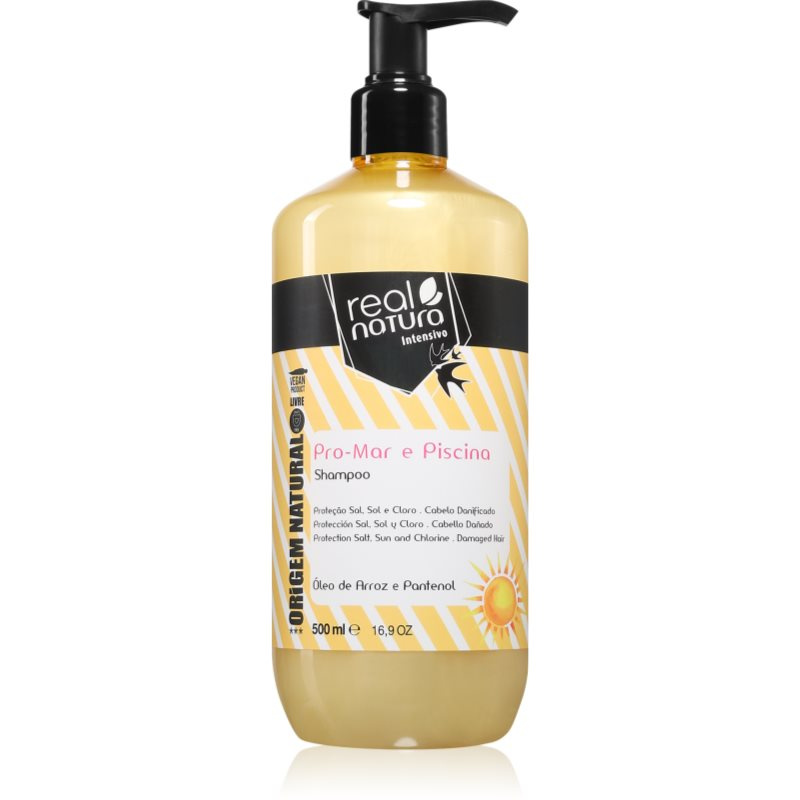 Real Natura Pro - Mar e Piscina šampon pro namáhané vlasy a vlasovou pokožku 500 ml
