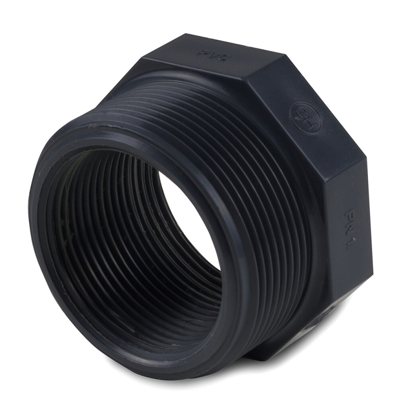 PVC přechodový nipl vnitřní závit 1½" x vnější závit 2"