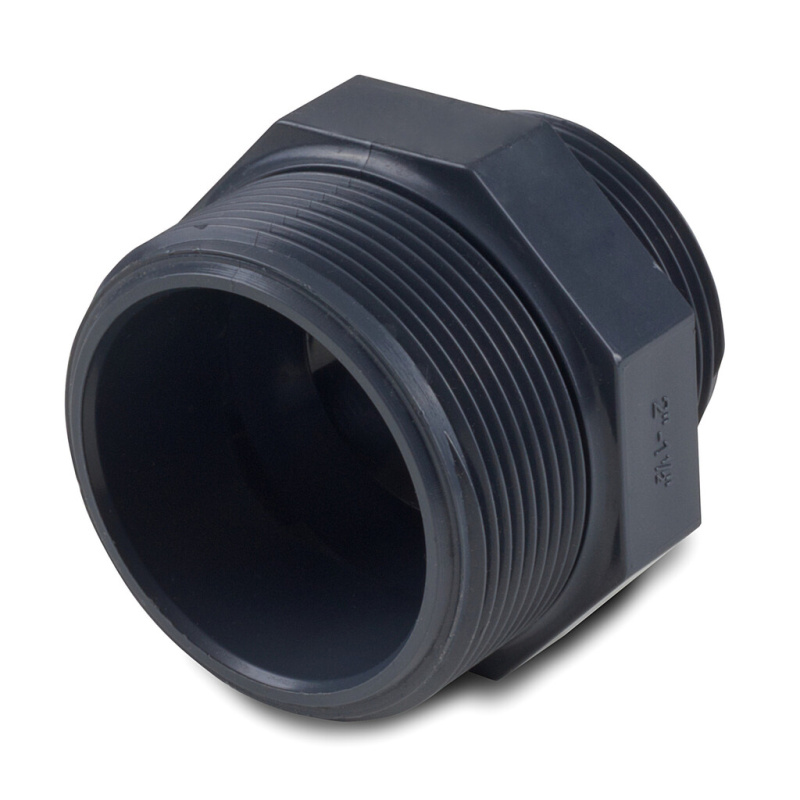 PVC přechodový nipl vnější závit 2" x vnější závit 1½"