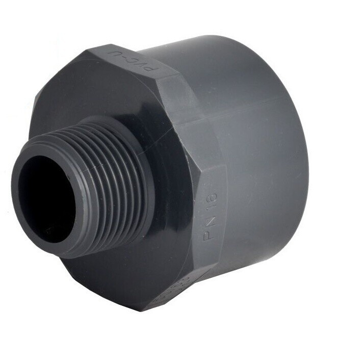 PVC přechodový nipl 50 mm lepení x vnější závit 1"