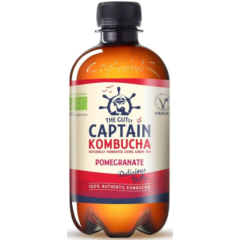 Captain Kombucha Granátové jablko BIO 400 ml