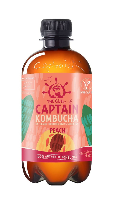Captain Kombucha BIO Broskev