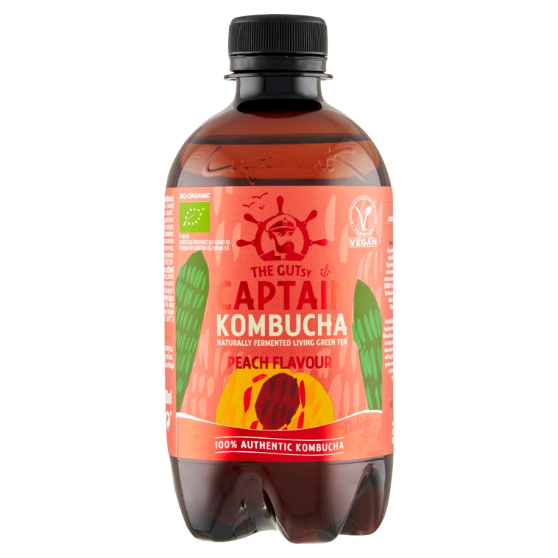 Captain Kombucha BIO Broskev