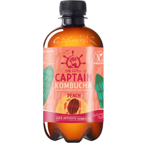 Captain Kombucha BIO Broskev