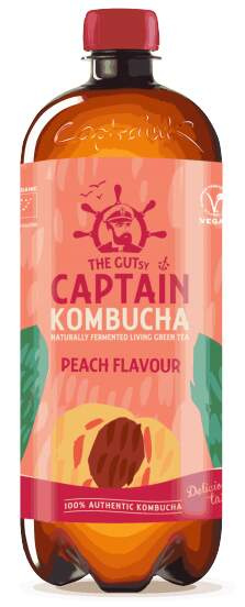 Captain Kombucha Broskev BIO 1000 ml