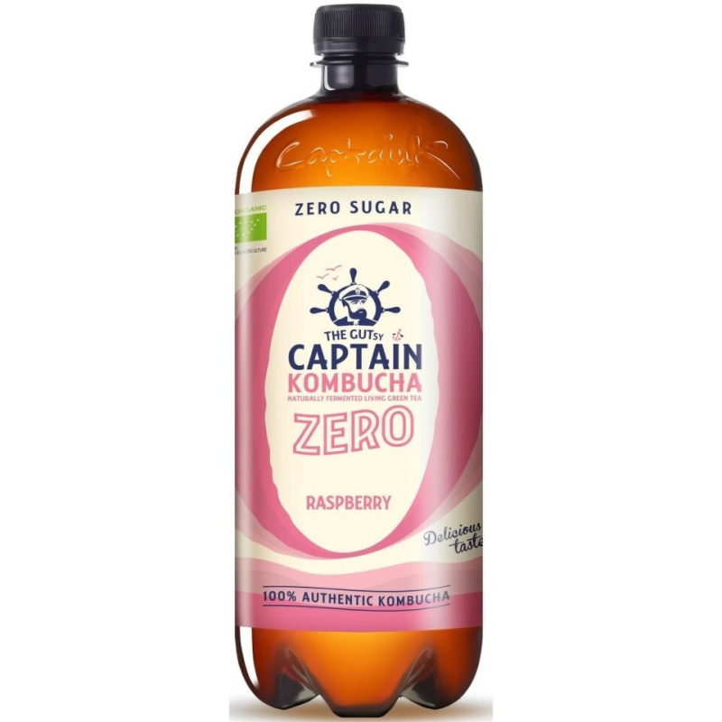 Captain Kombucha ZERO Malina BIO 1000 ml