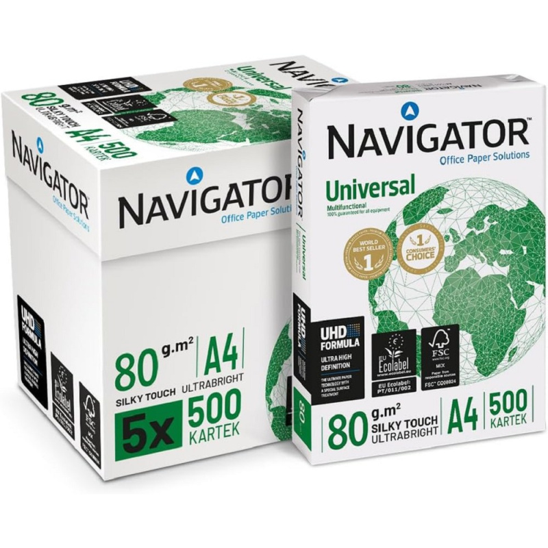 Navigator Universal - xerografický papír - A4, 80 g, 5 x 500 listů