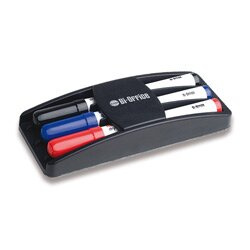 Bi-Office Whiteboard Set - sada nemagnetické mazací houby a popisovačů