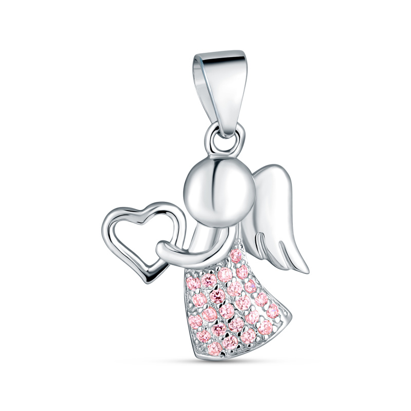 Olivie Stříbrný přívěsek ANDĚL se srdíčkem 4839