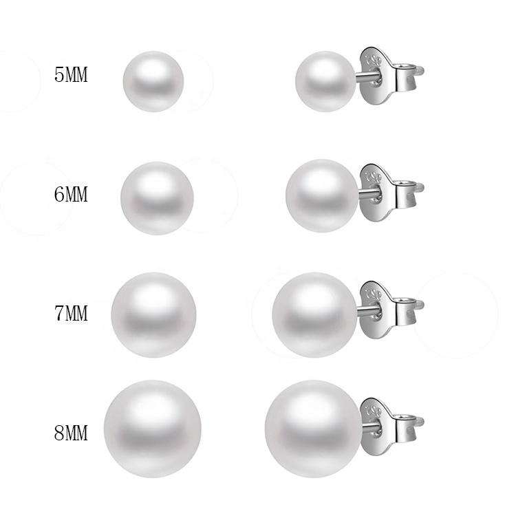 Olivie Náušnice 8mm sladkovodní perly 5503