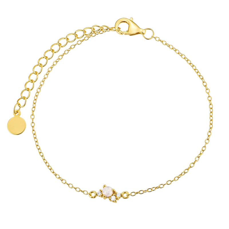 Olivie Stříbrný náramek s opálem GOLD 8869