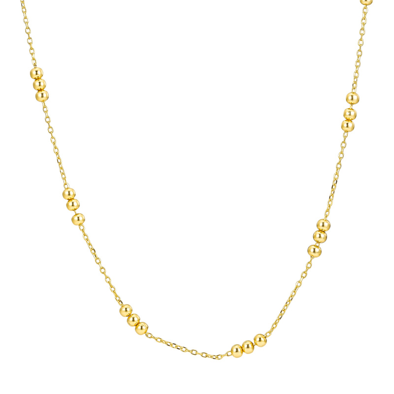 Olivie Stříbrný náhrdelník s kuličkami GOLD 8884