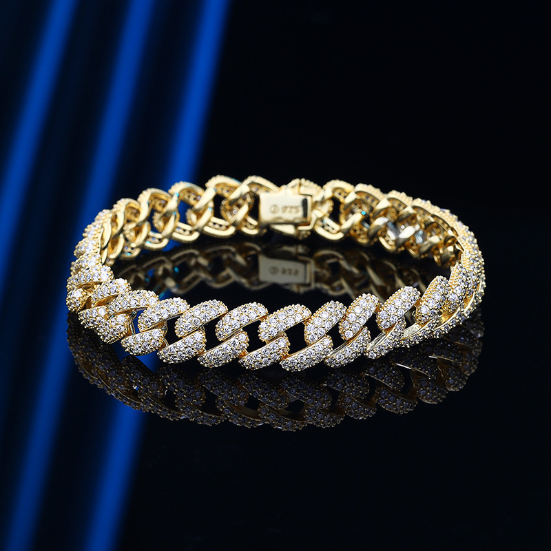 Olivie Unikátní stříbrný náramek GOLD 8894
