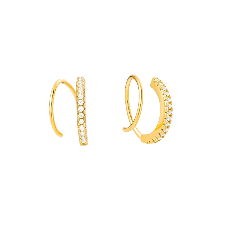 Olivie Stříbrné náušnice SPIRÁLA GOLD 8949